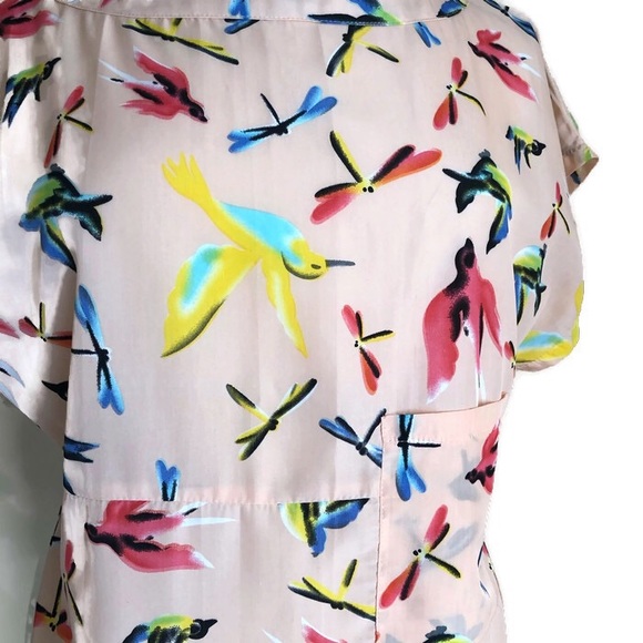 Dragonfly and Bird Chiffon Top - Picture 3 of 8